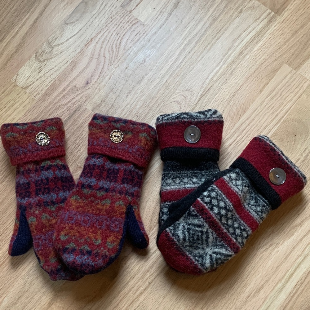 Upcycled Wool Sweater Mittens Women’s Medium